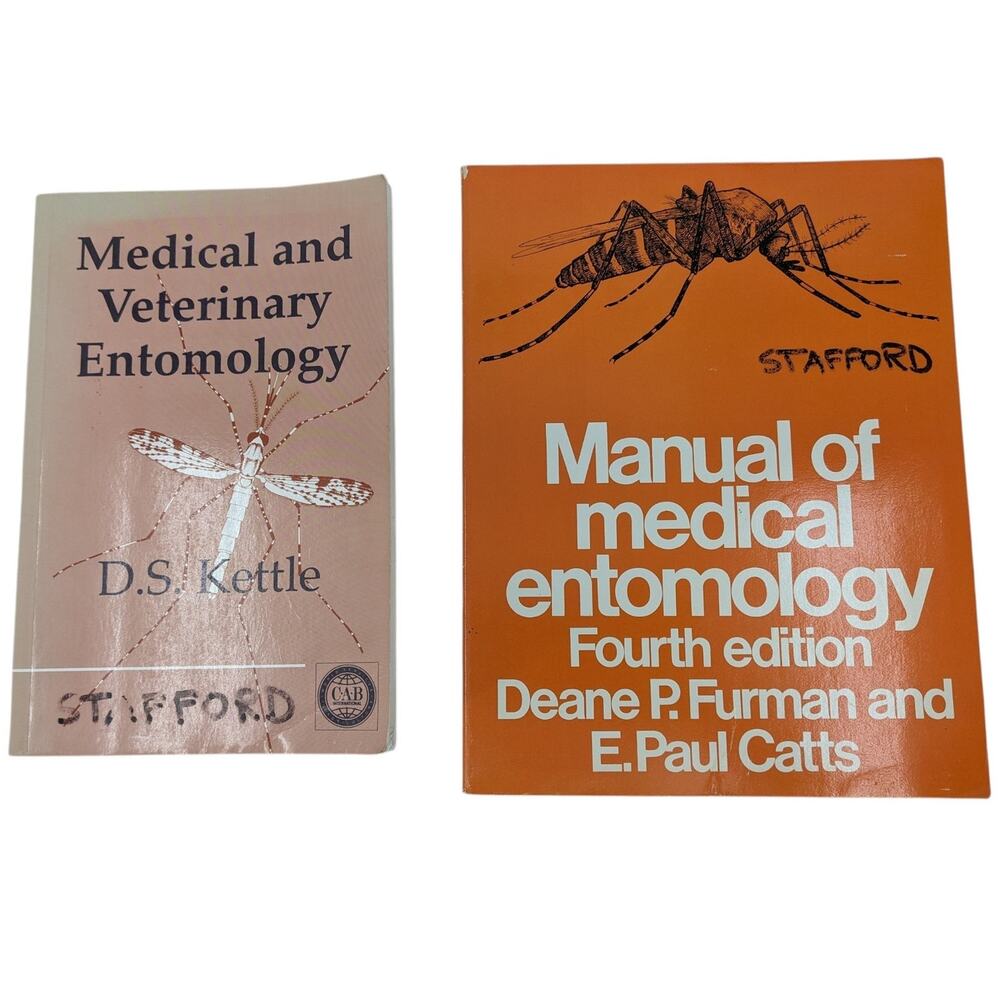 2 Vintage Medical Veterinary ENTOMOLOGY REFERENCE TEXTBOOKS Kettle Furman Catts
